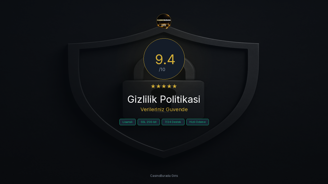 Gizlilik Politikasi - Verileriniz Bizimle Guvende